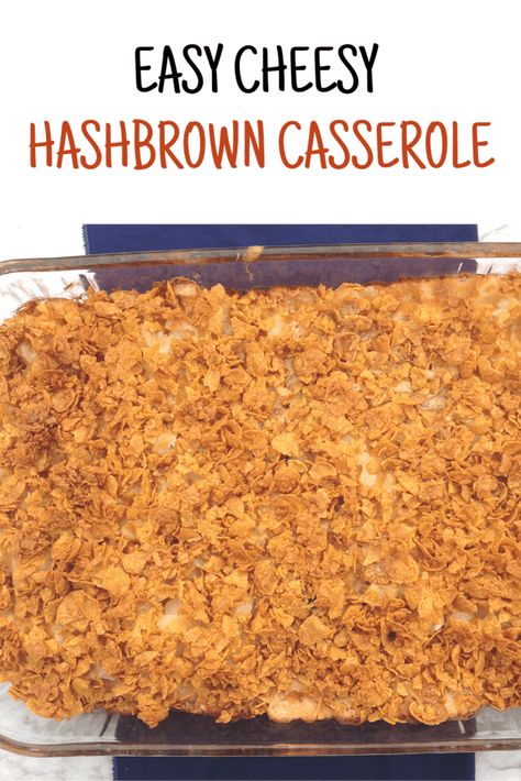 This is a great hashbrown casserole for a crowd! Easy Cheesy Hashbrown Casserole with Corn Flakes combines cheesy potatoes with a crunchy corn flake topping. So EASY and so good! Check it out! #hashbrowncasserole #potatoes #easter Best Potato Casserole, Casserole With Corn, Potatoes Scalloped, Cornflake Recipes, Cheesy Potatoes With Hashbrowns, Hashbrown Casserole Easy, Hospitality Ideas, Cheesy Hashbrown, Flake Recipes