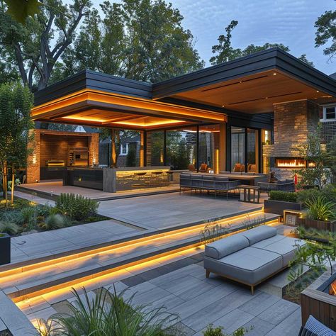 10+ Contemporary Garden Designs for Modern Homes • 333+ Art Images Garden Patio Designs, Modern Pergola Ideas, Garden House Ideas, Contemporary Garden Rooms, Dream Backyard Garden, Modern Gazebo, Patio Design Ideas, Contemporary Garden Design, Backyard Design Ideas