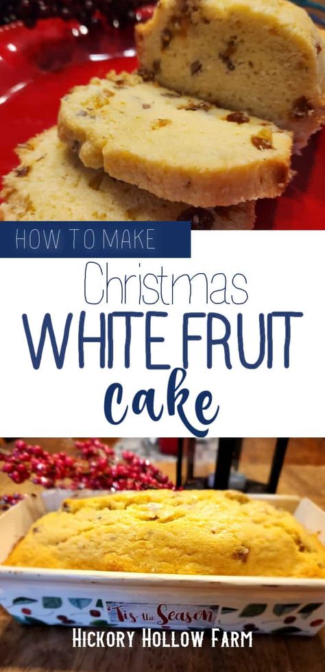 Tropical Fruit Cake Recipe, White Fruitcake Recipe, White Fruit Cake, Light Fruit Cake Recipe, White Christmas Cake, Fruit Cake Recipe Easy, Light Fruit Cake, Fruit Cake Recipe Christmas, Fruit Cake Recipe