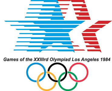 1984 LA Games graphic mark, Stars in Motion by designer Robert Miles Runyan. Yum Olympics Gymnastics, Robert Miles, Mexico 86, Mckayla Maroney, Carl Lewis, Olympic Logo, Logo Tutorial, 1984 Olympics, Pentathlon