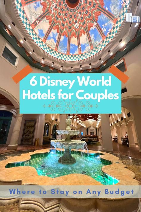 Disney World For Couples, Disney Resorts Orlando, Best Disney Hotels, Best Disney World Resorts, Hotels Near Disney World, Disney World Honeymoon, Disney Deluxe Resorts, Couple Disney, Best Honeymoon Resorts