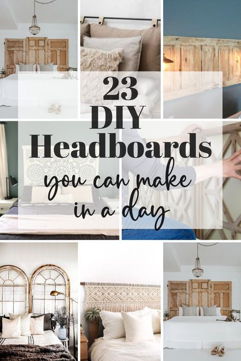 From rustic wood to modern minimalism, discover 20+ creative and affordable headboard ideas you can DIY this weekend! Creative Headboard Ideas Diy, Creative Headboard Ideas, Affordable Headboards, Diy Headboard Ideas, Creative Headboard, Diy Wood Headboard, Bedroom On A Budget, Diy Interior Decor, Headboard Ideas