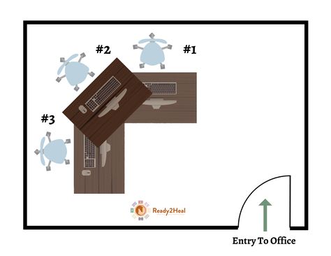 Always make sure you can see the door from your desk in your office! In Feng Shui, the concept of the "command position" is important, especially when it comes to the placement of a desk in an office or workspace. The command position refers to the optimal placement of furniture to enhance a sense of control, security, and positive energy flow. #fengshui #fengshuilifestyle #fengshuitips #home #energy #love #prosperity #mindfulness #yinandyang #fengshuimaster #fengshuiconsultation #astrology... Office Feng Shui Workspaces, Fenshui Office Desk, Feng Shui Office Layout With Window, Feng Shui Desk Placement, Feng Shui Office Layout, Feng Shui Master, Feng Shui Tips, Energy Flow, Yin Yang