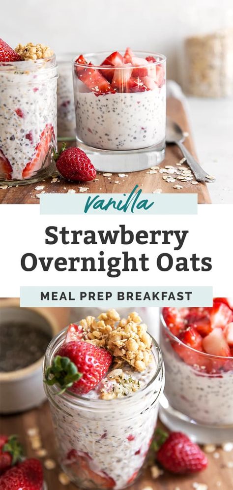 Oats With Yogurt, Overnight Oats In A Jar, Overnight Oats With Yogurt, Fit Mitten Kitchen, Best Overnight Oats Recipe, Strawberry Overnight Oats, Oat Recipes Healthy, Perfect Healthy Breakfast, Overnight Oats Recipe Healthy