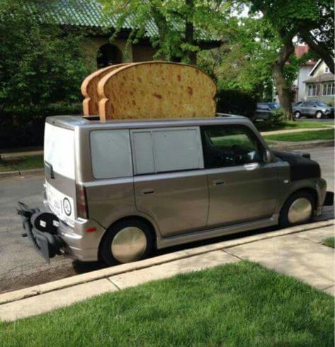 Who ordered the white toast? Strange Cars, Scion Xb, Weird Cars, Cool Ideas, Unique Cars, Car Humor, Beautiful Cars, Art Cars, Custom Cars