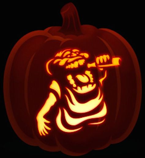 Slimer is the creepy ghost who tormented the Ghostbusters Slimer Pumpkin, Ghostbusters Pumpkin, Halloween Pumpkin Images, Awesome Pumpkin Carvings, Pumkin Carving, Halloween Pumpkin Carving, Halloween Pumpkin Carving Stencils, Amazing Pumpkin Carving, Pumpkin Carving Designs