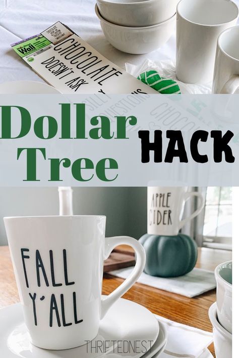 Cricut Pins, Faux Farmhouse, Dollar Tree Fall Decor Diy, Diy Farmhouse Decoration, Fall Decor Dollar Tree, Dollar Tree Hacks, Dollar Tree Fall, Shabby Tree, Easy Fall Crafts