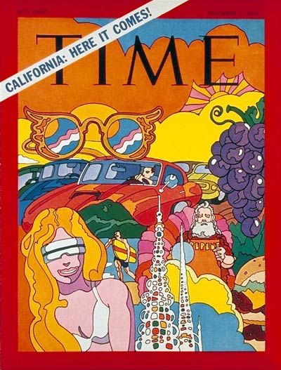 FB / Art work by Milton Glaser / Nov. 7, 1969 Seven Sixties Art, 1970s Magazine Covers, 1960s Magazine Layout, Psychadelic Art 1960s, 1960 Magazine Covers, Peter Max Art, 60s Art, Milton Glaser, Time Magazine