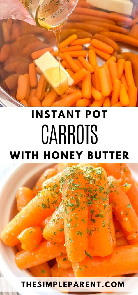 Instapot Glazed Carrots Recipe, Honey Glazed Carrots Instant Pot, Instant Pot Carrots Brown Sugar, Carrot Recipes Instant Pot, Instant Pot Glazed Carrots, Instant Pot Baby Carrots, Carrots Instant Pot, Paleo Supper, Instant Pot Carrots