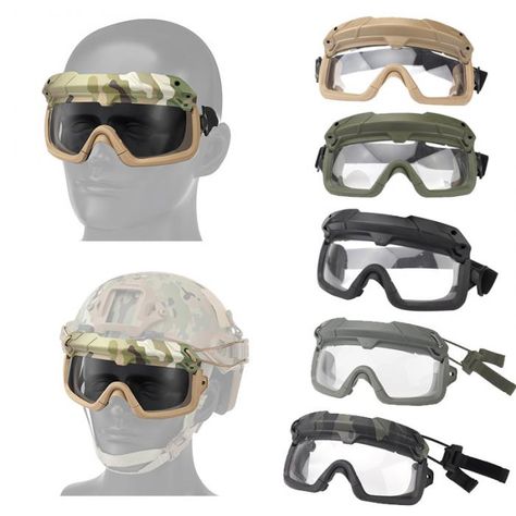 Tactical Helmet Goggles Clout Goggles Aesthetic, Sci Fi Goggles, Tactical Sunglasses, Tactical Goggles, Tactical Glasses, Black Multicam, Punk Goggles, Fast Helmet, Protection Gear