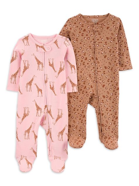 Carters Baby Girl Clothes, Walmart Products, Carters Baby Clothes, Pink Giraffe, Toddler Pajamas, Baby Sleepers, Girl Sleeping, Creating Memories