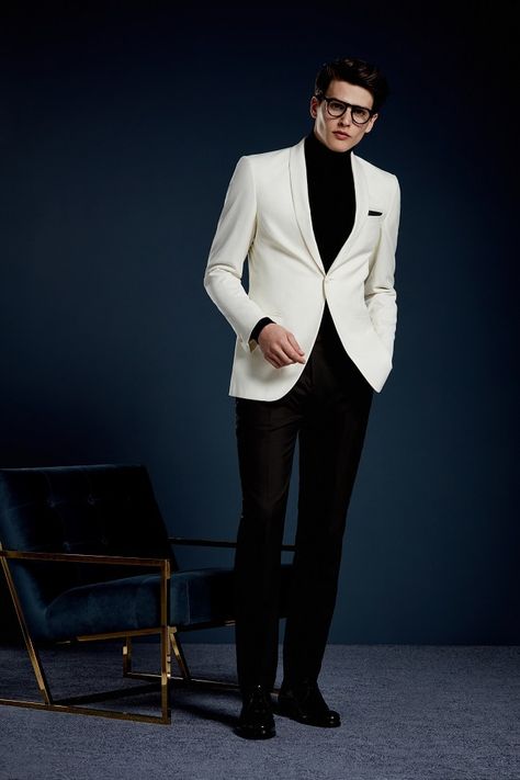 A first look at the new Reiss Autumn/Winter 2016 menswear collection which… Cocktail Party Outfit Men, Turtleneck Outfit Men, White Blazer Men, Turtleneck Outfits, Cocktail Attire Men, Party Outfit Men, Cocktail Party Outfit, Blazer Outfits Men, Turtleneck Outfit