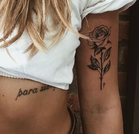 Delicate Rose Tattoo, Arm Tattoos For Women Upper, Tattoos To Honor Mom, Rose Tattoo Leg, A Rose Tattoo, Ephemeral Tattoo, Rose Tattoo On Back, Rose Tattoo On Arm, Meaningful Wrist Tattoos