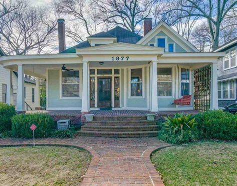 c.1912 Home For Sale in Memphis, TN $399,000 - OLD HOUSE CALLING Bungalow Cottage, Bungalow Exterior, Bungalow Homes, Corporate Retreat, Old Houses For Sale, House Property, Home Porch, High Ceilings, Memphis Tn