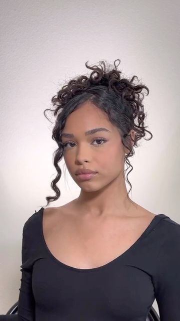 Prom Curly Hair, Short Curly Hairstyles Updo, Curly Hairstyles Prom, Curly Hair Prom, Curly Hair Prom Styles, Curly Hairstyles For Prom, Curly Prom Hairstyles, Curly Hair Up, Curly Prom Hair