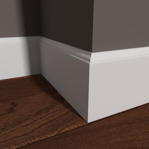 Beveled Baseboard Trim, Baseboards With Shoe Molding, Base Board Trim Styles, Trim Boards Ideas, Base Boards Ideas Baseboards, Floor Boards Trim Ideas, Baseboards And Trim, Base Moldings, Baseboard Ideas