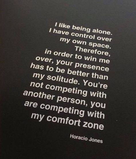 I️ like being alone... Horacio Jones, Introvert Personality, Wow Words, Open Quotes, Life In Pictures, Strong Women Quotes, Self Reminder, Poetry Words, Badass Quotes