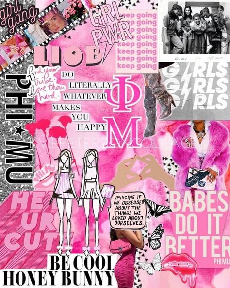 Mu Wallpaper, Recruitment Ads, Collage Pics, Sorority Pr, Recruitment Poster, Graphic Ideas, Sorority Girl, Sorority Recruitment, Phi Mu