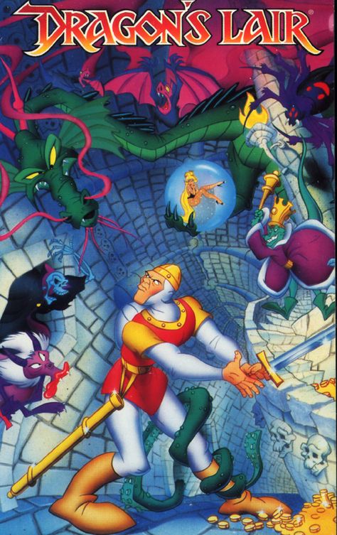 Dragon's Lair Home Video Game Box Art Dragons Lair, Arcade Retro, Atari 2600 Games, Retro Arcade Games, Retro Gaming Art, Dragon's Lair, Vintage Video Games, Retro Video, Classic Video Games