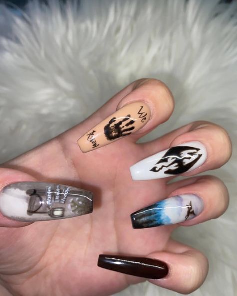 Skyrim Nail Art, Skyrim Nails, Nerdy Nails, Make Nails, Uñas Ideas, Popular Nail Designs, Inspired Nails, Painted Designs, Nails Desing