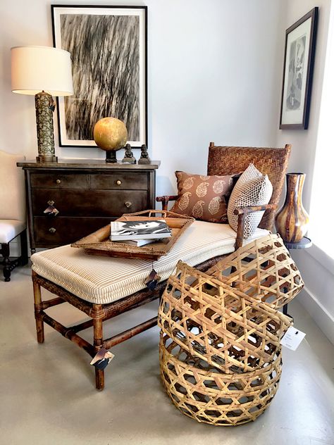 the kind of furnishings I'd have in my shop, rustic chic | George Home in Washington, CT Washington Ct, Colonial Interior Design, Tropical Colonial, Beach Home Interiors, Complete Bedroom Set, British Colonial Decor, Interior Decorating Tips, Colonial Design, Colonial Decor