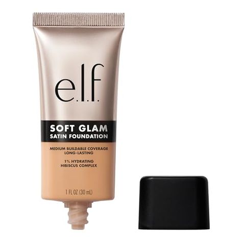 e.l.f. Soft Glam Foundation, Medium Coverage, Long-Lasting & Buildable Foundation For A Smooth, Satin Finish, Vegan & Cruelty-Free, 31 Medium Neutral Elf Foundation, Long Lasting Foundation, Skin Undertones, Waterproof Liquid Eyeliner, Elf Makeup, Makeup Bag Organization, Too Faced Foundation, Soft Glam, Vegan Makeup