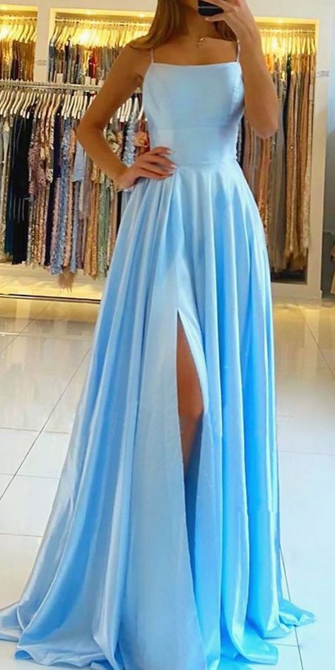 c5cc17e395d3049b03e0f1ccebb02b4d Simple Prom Dress Long, School Dance Dresses, Trendy Prom Dresses, Simple Prom Dress, Stunning Prom Dresses, Satin Dress Long, Cute Prom Dresses, Party Gown, Pretty Prom Dresses