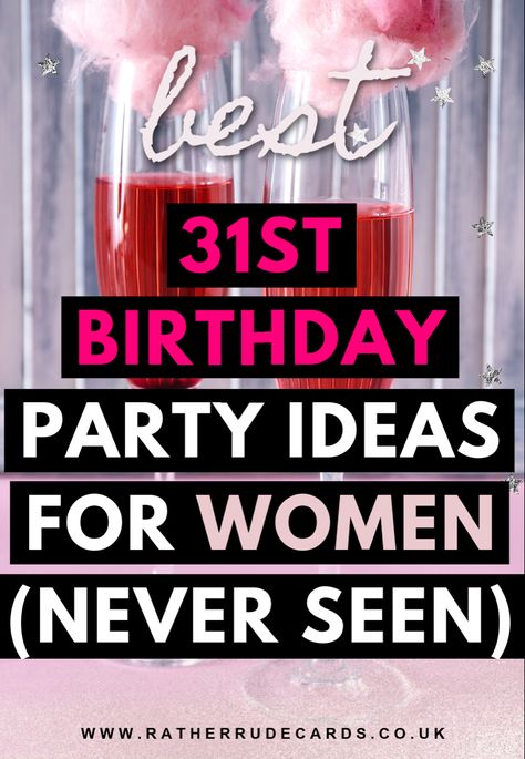 Best 31st birthday party ideas for her 31sr Birthday Ideas, Thirty One Birthday Ideas, 31st Birthday Ideas For Her Decor, Birthday Ideas For 32 Year Old Woman, 31 Themed Birthday Party, 31 St Birthday Ideas For Women, 31 Years Birthday Ideas For Her, 33 Party Birthday Ideas, 32 Bday Party Ideas