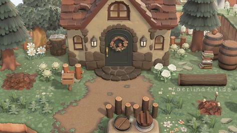 ˗ˏˋ j a d e ˎˊ˗ on Instagram: “overgrown cottage deep in the forest 🌱 ・ ・ ・ using my preset “roasted acorn” #animalcrossing #newhorizons #animalcrossingnewhorizons #acnh…” Animal Crossing Goblincore, Animal Crossing New Horizon Inspiration, Cottage Core Animal Crossing, Fairy Island, Cottagecore Animal Crossing, Ac Ideas, Acnh Inspiration, Acnh Cottagecore, Animal Crossing 3ds