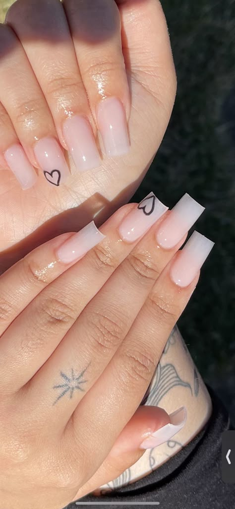 Square Wide Nails, Simple Acrylic Nails Tapered Square, Acrylic Nails Inspo Tapered Square, Simple Tapered Square Nails Medium, Simple Nail Ideas Medium Length, Simple Acrylic Nails Medium Length, Nails Square Medium Design, Back To School Nails Medium Square, Vanilla French Nails Square