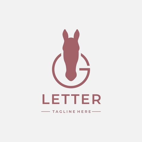 Logo Cheval, Horse Logo Design, Horse Logo, Letter G, Logo Design Template, Design Template, Premium Vector, Graphic Resources, Trailer