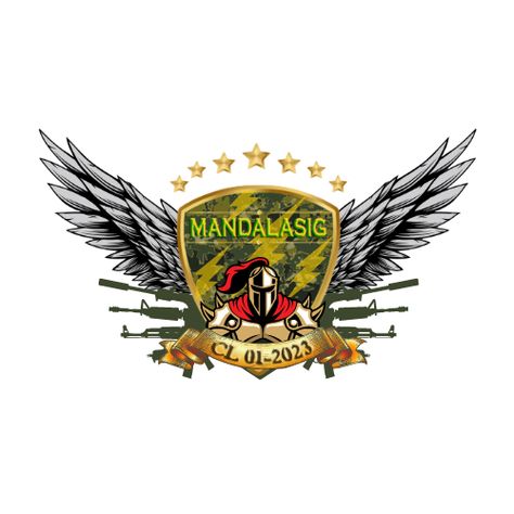 it is for ROTC batch logo, i created this logo for our batch. the wings symbolizes that we will soar high and we will pursue our dreams and purpose. Then the 7 stars represents the 7 provinces this are Aurora, Bataan, Bulacan, Nueva Ecija, Pampanga, Tarlac and Zambales. Next is the warrior and the guns symbolizes that we are part of the Army of the Philippines. Then the CL 01-2023 means that we are the first class in year 2023 that took the training. Rotc Logo Design, Philippine Army Logo, Philippine Army, Military Logo, Bataan, The Warrior, The Army, Logo Designs, The Philippines