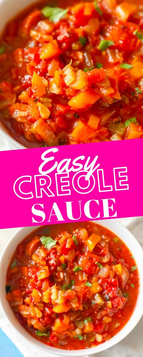 Creole Sauce Recipe, Mofongo Recipe, Creole Chicken, Louisiana Dishes, Creole Sauce, Cajun Sauce, Fried Plantains, Viral Recipes, Creole Cooking