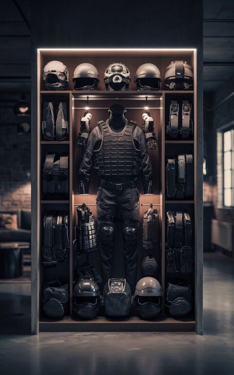 Military Gear Storage, Gear Room Ideas, Tactical Gear Storage, Gear Closet, Gear Room, Gear Storage, Мотоциклы Cafe Racers, Tac Gear, Tactical Gear Loadout