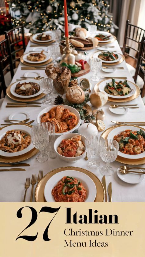 Embrace tradition with these authentic Italian Christmas Eve dinner ideas. Check out the full menu and PIN or SAVE for a classic holiday! Easy Christmas Eve Dinner, Dinner Ideas For 4, Christmas Dinner Buffet, Italian Christmas Eve, Italian Christmas Eve Dinner, Christmas Eve Dinner Menu, Christmas Dinner Menu Ideas, Christmas Eve Dinner Ideas, Italian Christmas Dinner