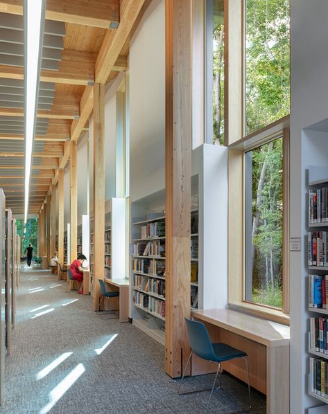 Gallery of Norwell Public Library / Oudens Ello Architecture - 19 Library Courtyard Design, Study Space Architecture, Small Public Library Design Plan, Library Floor Plan Architecture, Classroom Architecture Design, Library Concept Design, Modern Public Library, Small Public Library, Library Book Shelves