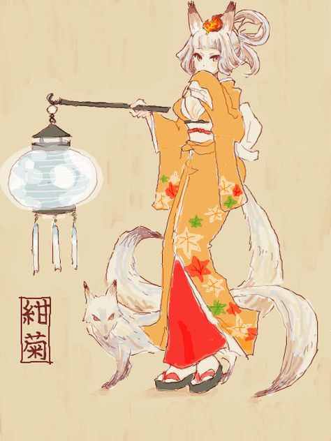 Muramasa - The Demon Blade Kitsune Old School Games, Kitsune Fox, Japanese Mythology, Images Kawaii, American Series, Japanese Folklore, Fox Girl, School Games, Fox Art