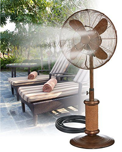 Outdoor Misting Fan, Patio Fan, Outdoor Fans, Misting Fan, Stand Fan, Floor Fans, Collection Ideas, Outdoor Fan, Diy And Home Improvement