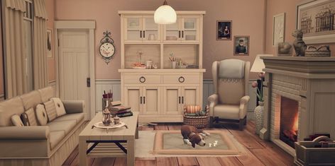 Sims Four Living Room, Aesthetic Sims 4 Living Room, Living Room Designs Sims 4 No Cc, Cute Sims 4 Rooms No Cc, Sims Room Inspiration, Aesthetic Sims 4 House No Cc, Sims 4 Cozy Aesthetic, Sims 4 Houses Interior Living Rooms, Sims 4 Aesthetic No Cc