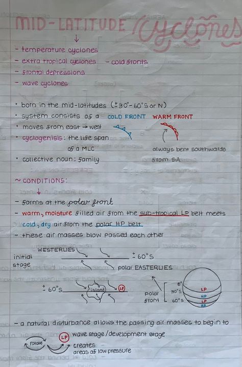 Mid Latitude Cyclone Notes, Ap Environmental Science Notes Aesthetic, Geography Aesthetic Notes, Grade 11 Notes, Geography Notes Ideas, Geography Student Aesthetic, World Geography Notes, Geography Revision Notes, Geography Flashcards