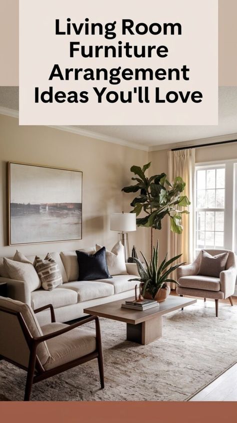 Living Room Furniture Arrangement Ideas You’ll Love - Home Experts Living Room Furniture Arrangement Ideas, Furniture Arrangement Ideas, Minimalist Living Rooms, Formal Living Room Furniture, Cozy Sectional, Smart Living Room, Living Room Furniture Ideas, Arranging Furniture, Living Room Furniture Arrangement