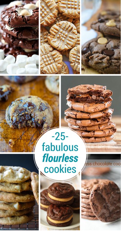 Flourless Cookie Recipes, Flourless Christmas Cookies, Best Gluten Free Cookies, Cookies Sans Gluten, Gf Cookies, The View From Great Island, Flourless Cookies, No Flour Cookies, Dessert Aux Fruits