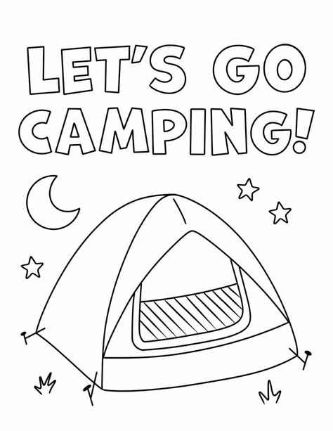 Free Camp Coloring Pages ⋆ The Hollydog Blog Preschool Camping Coloring Pages, Camping Theme Preschool Activities Free Printables, Camping Dot Marker Pages, Camping Crafts Preschool Art, Smores Coloring Page, Camping Art Projects For Toddlers, Camping Theme For Kindergarten, Camping Arts And Crafts For Preschool, Camping Art Activities For Preschool