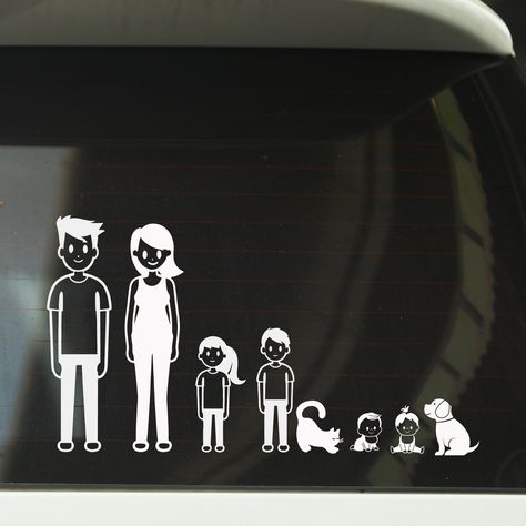 Stick Family, Family Car Decals, Family Car, Car Decals, My Family, Car Accessories, Ships