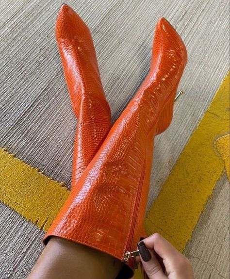 Dr Shoes, High Heeled Boots, Orange Aesthetic, Shoe Inspo, Aesthetic Shoes, Swag Shoes, Winter Trends, Mode Inspo, Shoe Closet