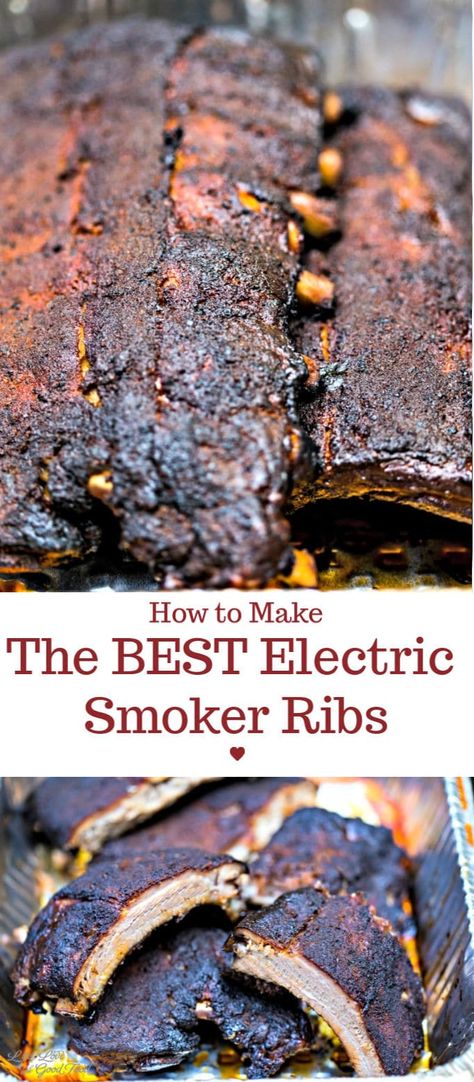 Ribs In Electric Smoker, Pellet Grill Ribs, 321 Smoked Ribs, Smoked Ribs Rub, Smoker Ribs, Ribs On The Grill, Best Electric Smoker, Smoker Recipes Electric, Ribs Recipes