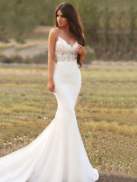 Train Wedding Dresses, Court Train Wedding Dress, Chapel Train Wedding Dress, Mermaid Sweetheart, Crepe Wedding Dress, Trumpet Wedding Dress, Mother Wedding Dress, Applique Wedding, Wedding Dress Train