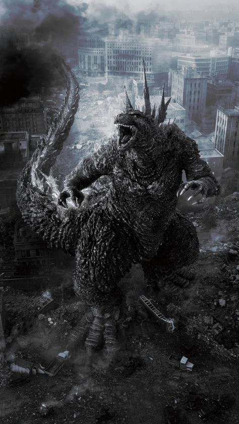 Godzilla Wallpaper Iphone, Godzilla Art, One Wallpaper, Soldier Graphic, Monster Verse, Kong Godzilla, Iconic Anime, Sci Fi Anime, Godzilla Wallpaper