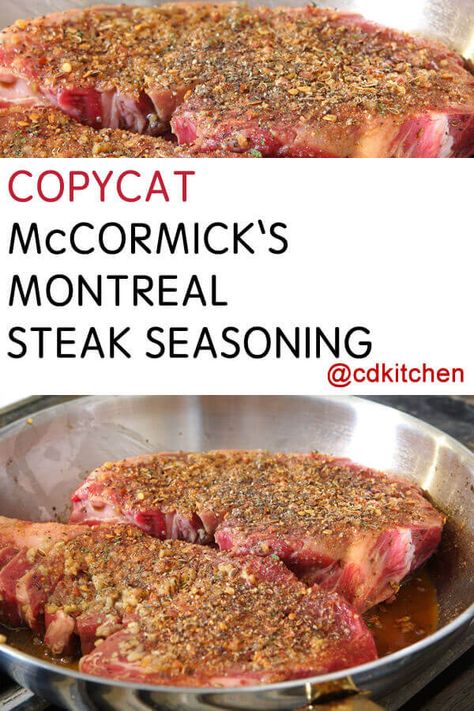 Mccormick Montreal Steak Seasoning Recipe, Montreal Steak Seasoning Recipe, Steak Seasoning Recipe, Mccormick Recipes, Season Steak Recipes, Montreal Steak Seasoning, Homemade Dry Mixes, Dry Rub Recipes, Dried Rosemary