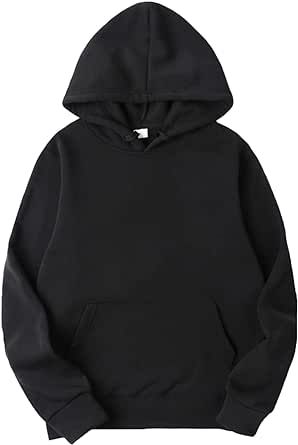 JEATHA Mens Long Sleeves Drawstring Plain Hooded Sweatshirt Pullover Hoodie Casual Top Undershirt Hoodie For Boys, Plain Hoodies, Track Suit Men, Casual Sportswear, Hooded Sweatshirt Men, Sports Hoodies, Solid Clothes, Workout Hoodie, Streetwear Women